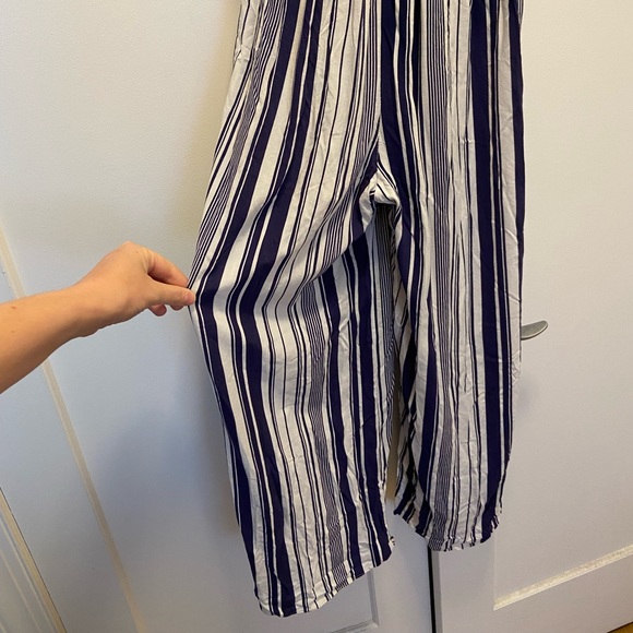 COPY - Blue and white striped summer jumpsuit - Picture 10 of 13